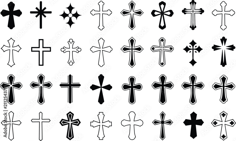 Fototapeta premium Cross Design Collection with Diverse Artistic Styles and Patterns