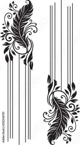 Elegant Ornamental Floral Design Element Collection Editable Vector Illustration