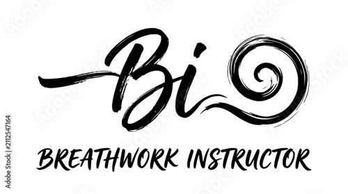 Photography Breathwork instructor zen script logo.