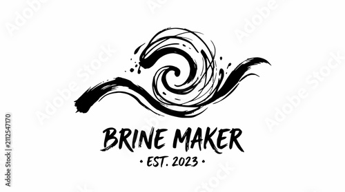 Foto Ocean wave logo for Brine Maker brand.