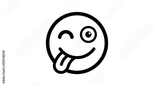 фотографія Winking Face Emoji with Tongue Out - Funny Icon