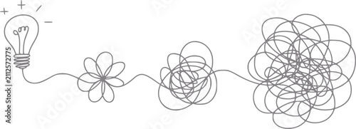 Photography Una imagen conceptual que muestra la transformación de un enredo complejo en una