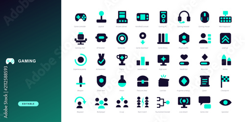 Fotografía Gaming icon set