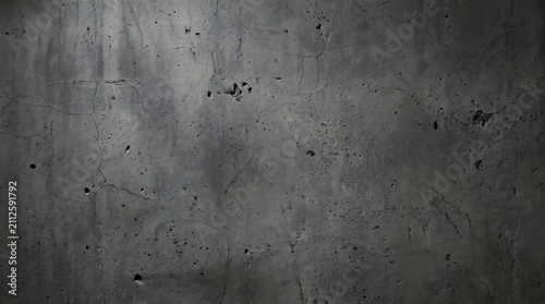 Fotografie Gritty dark gray concrete wall texture with industrial cracks concrete industria