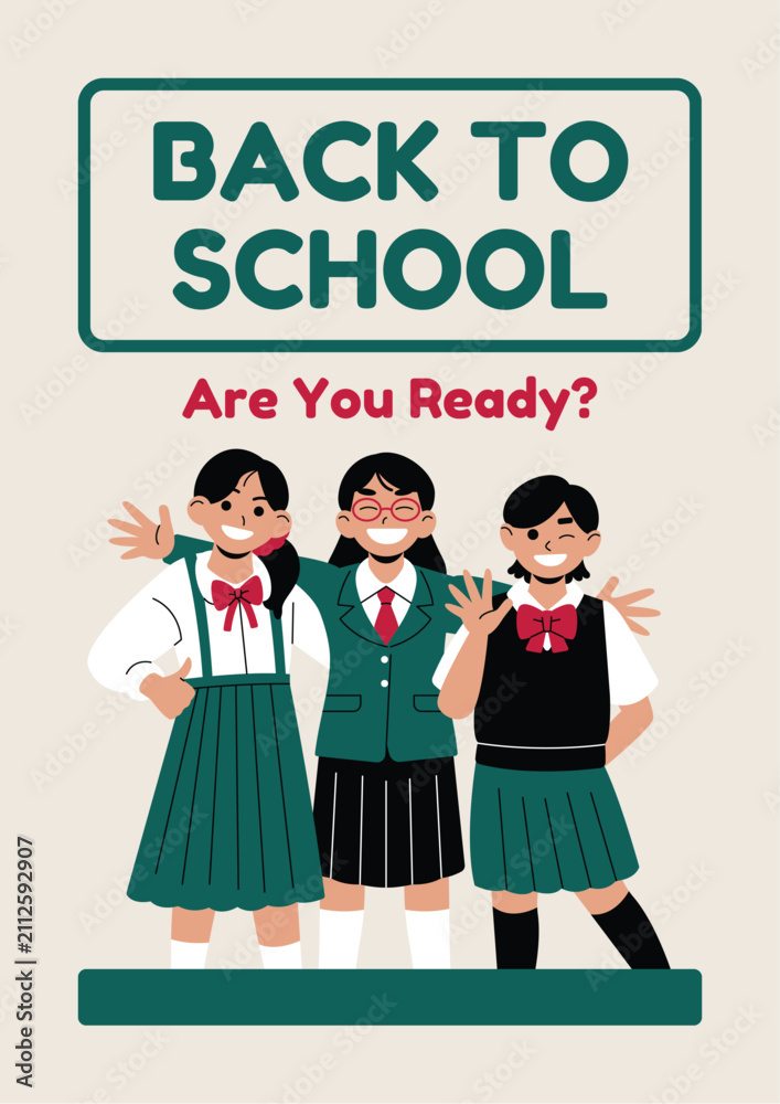 Obraz premium Back to School Banner Template with Colorful Education Elements for School Promotion and Advertising