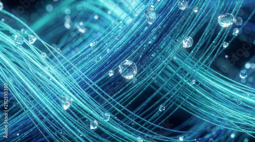 Abstract futuristic blue energy