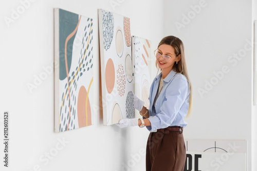 Smiling young woman wearing...