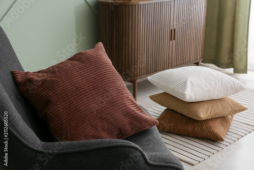 Corduroy pillows in various...