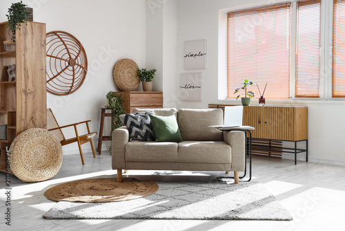 Interior of light living ro...
