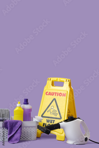 Steam cleaner with supplies...
