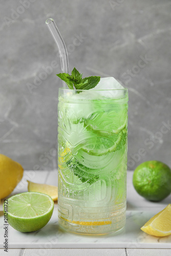 Glass of tasty cold cocktai...