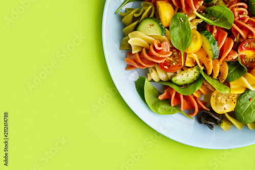 Plate with Italian pasta sa...