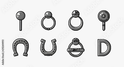 Illustrated Lock and Key Designs Collection.