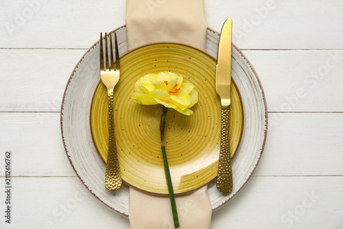 Stylish table setting with ...