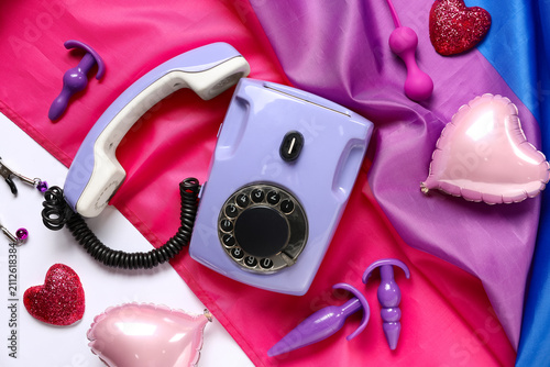 Retro telephone with sex to...