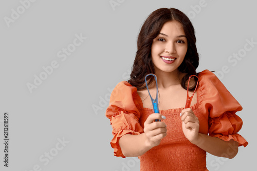 Beautiful young Asian woman...