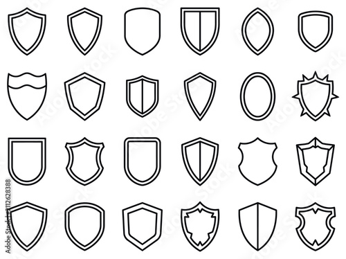 Quadro su tela Medieval shield icon