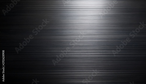 high quality texture of dark brushed metal surface with side lighting