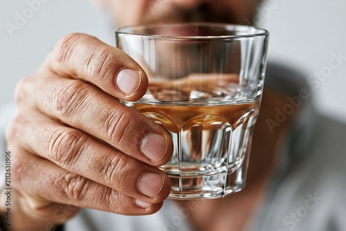 Hand Holding Glass Of Whiskey