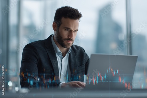 Businessman Analyzing Stock Market Data