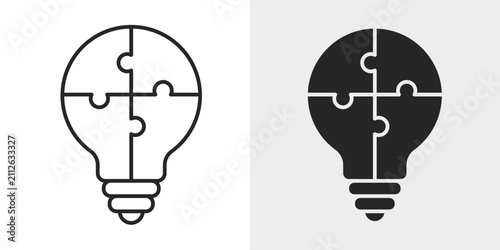 Business Solution Icon represents problem solving, consulting, and strategic business management with an editable outline vector illustration.