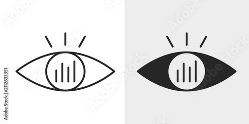 Business Vision Icon represents strategic planning, leadership, and future business goals with an editable outline vector illustration.