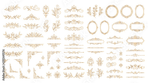 Intricate gold frame collection and decorative borders.