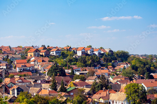 Bild auf Leinwand Panorama of Sremski Karlovci - a baroque town in Vojvodina located 12 km southea