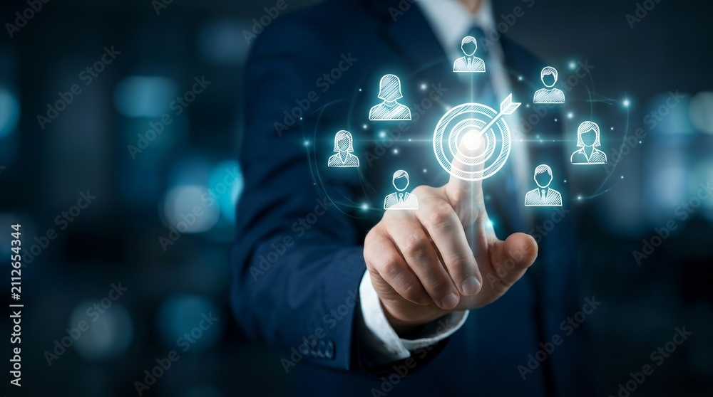 Fototapeta premium Use innovative targeting strategies to connect with your ideal customers and drive business growth.