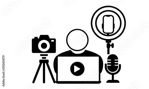 Social Media Marketing Flat Vector Illustration with Smartphone, Content Creation, Digital Communication and Online Networking