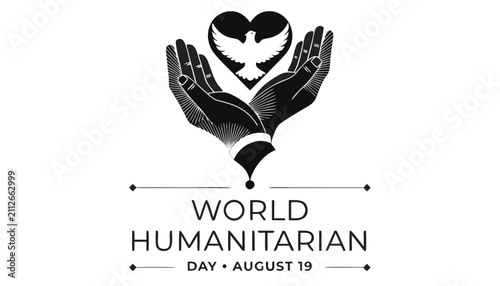 Fotografie Very beautiful black and white realistic vector illustration of a WORLD HUMANITA