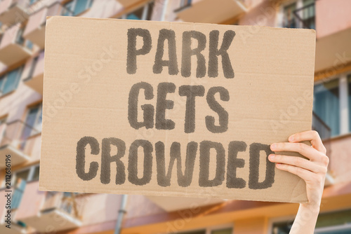 Fényképezés "Park Gets Crowded" Spaces fill up quickly when weather is good