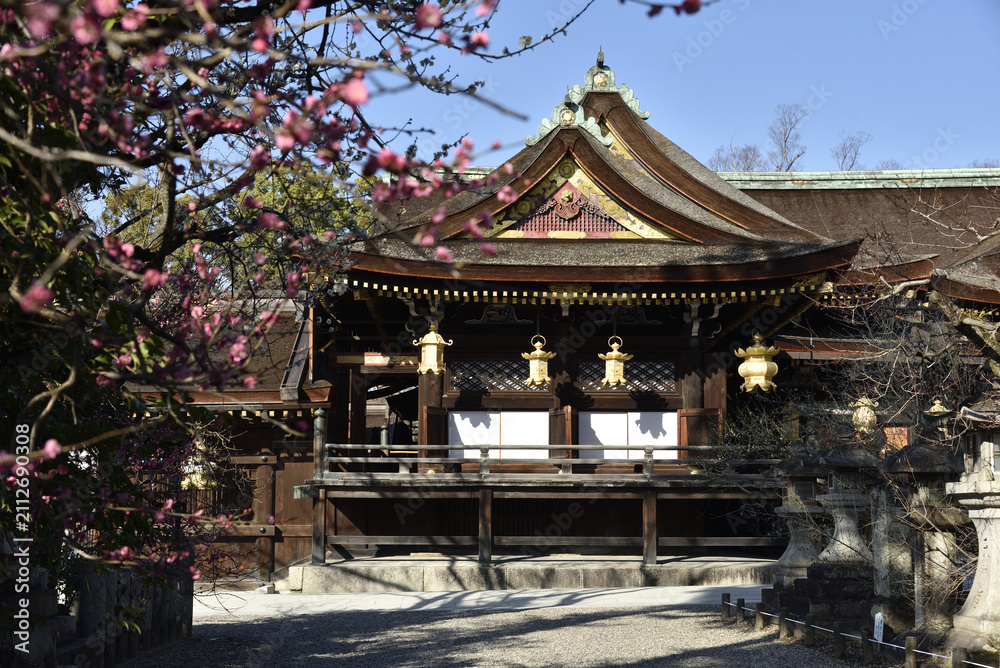 Obraz premium 北野天満宮 御本殿 東側面(京都市上京区)