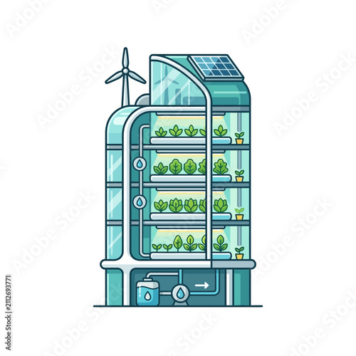 Sustainable Vertical Farm with Renewable Energy.