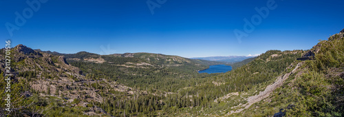 Panoramic View of Donner Lake from Donner Pass
