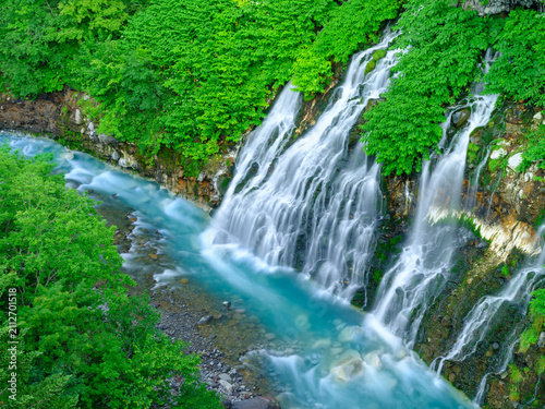 Photography 北海道_真夏の白ひげの滝の風景