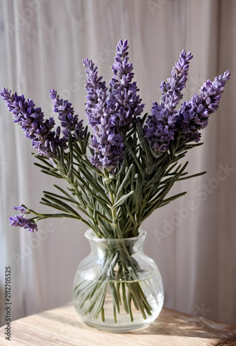 Fresh lavender bouquet in a...