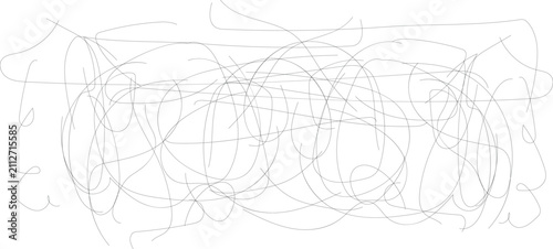 Foto Abstract scribble texture composed of chaotic black ink lines on white backgroun