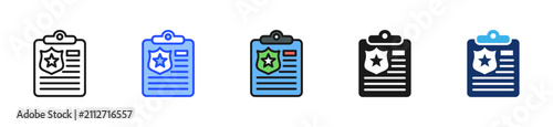 Crime Report Icon Collection With Multiple Styles