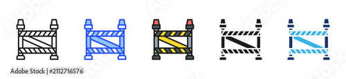 Foto Police Line Icon Collection With Multiple Styles