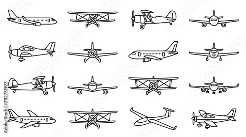 Airplane Icons Collection