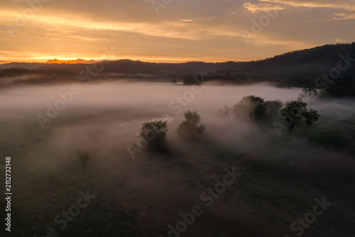 Fog over Tunnelville Cliffs