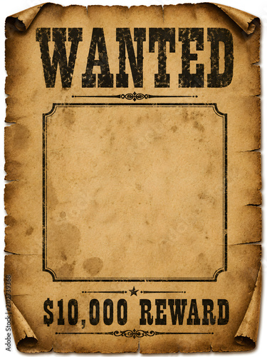 vintage wanted poster template