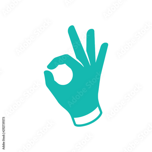 ok gesture isolated on white background
