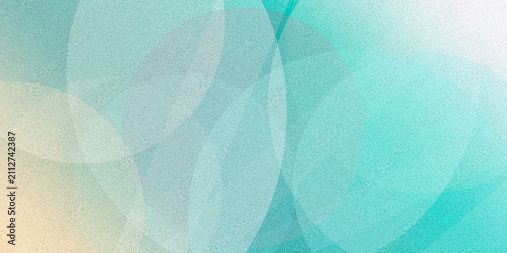 Obraz premium Pastel teal facets and translucent rings create a breezy abstract surface, ideal for wellness, tech promotions, and clean marketing layouts.