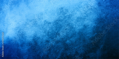 Canvastavla Abstract Blue Grunge Texture Background with Cloudy Sky, Dark Stormy Paint Patte