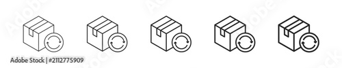 Foto Restock vector icon in minimalist line style