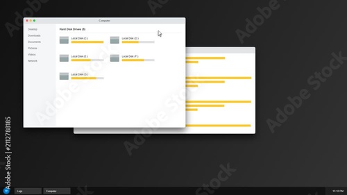 Computer file explorer window interface