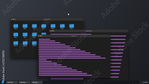 Digital file management interface with folder icons