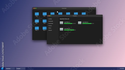 Computer file explorer interface with storage drives